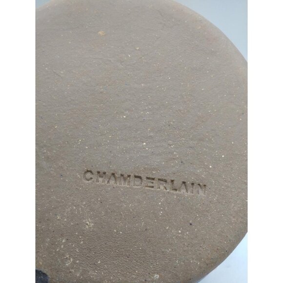 Handcrafted Ceramic Signed Chamberlain Double-Handled Bowl With Multicolor Glaze - Picture 4 of 7